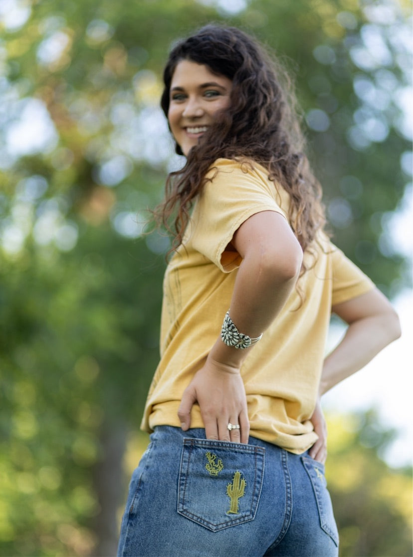 Cowboy Embroidered Jeans