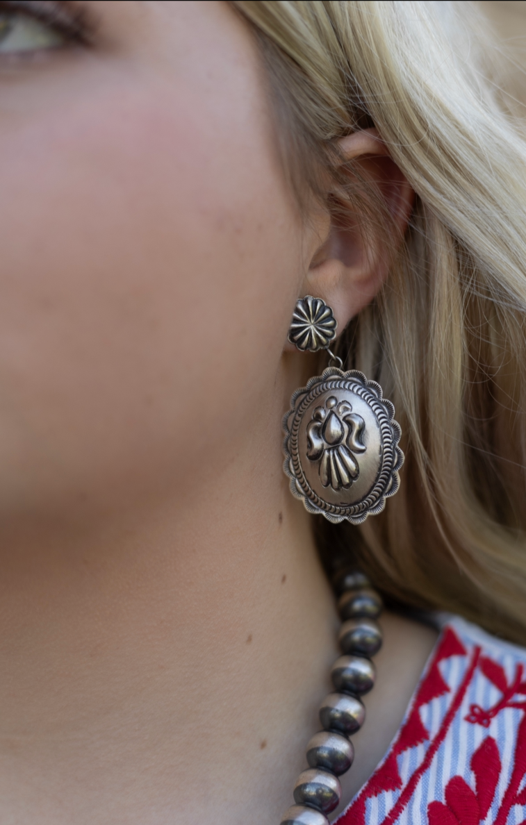 Navajo Concho Earrings