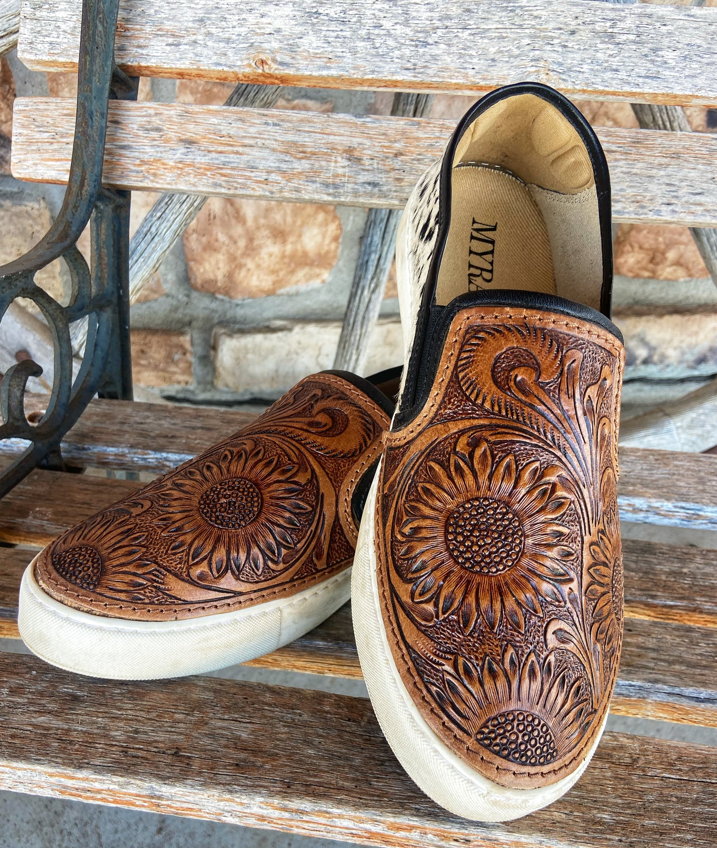 Cowhide Tooled Shoes
